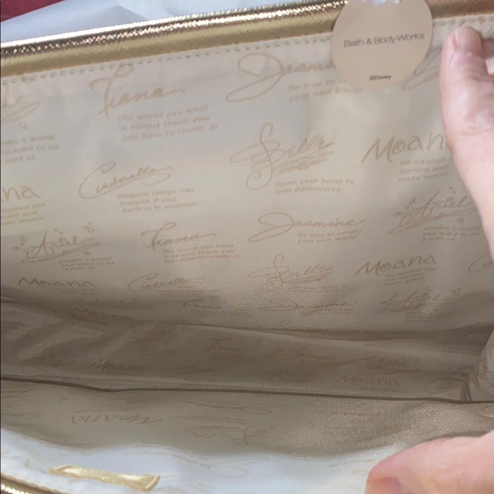 Bath and body works Disney Princess Gold Tote Bag - Picture 3 of 4